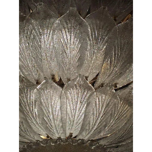Italian Murano Glass Leave Flush Mount Chandelier For Sale - Image 14 of 18