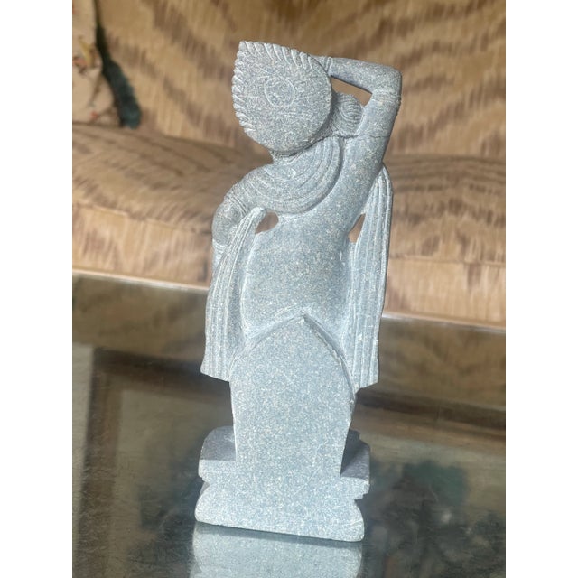 Indian Devdasi Soapstone Figurine For Sale - Image 9 of 12
