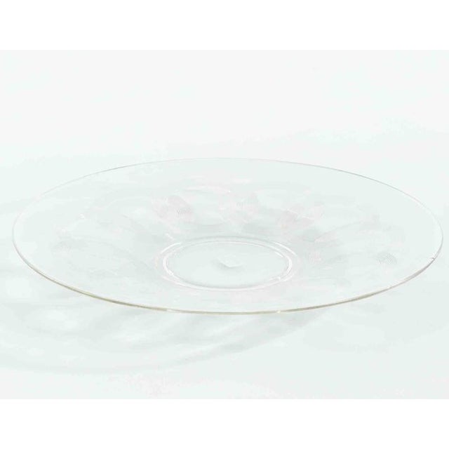 Vintage Art Glass Centerpiece Plate, Italy, Mid-20th Century For Sale - Image 3 of 5
