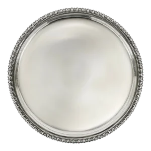 19th Century English Egg and Dart Silver-Plate Butler's Tray
