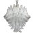 Contemporary Murano Style Glass "Sella" Chandelier With Kromo Metal Frame For Sale