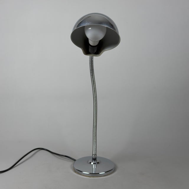 Modern Space Age Chrome Table Lamp with Articulated Arm, 1960s For Sale - Image 3 of 13