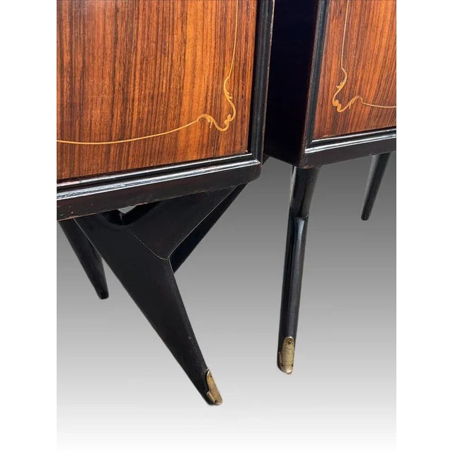 Italian Art Deco Bedside Cabinets in the style of Paolo Buffa, 1950s, Set of 2 For Sale - Image 6 of 12
