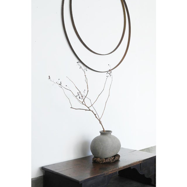 Japanese Old Japanese Iron Ring / Circa 20th Century / Wall Hanging Object For Sale - Image 3 of 15
