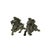 Pair Oriental Stone Carved Ram Wine Cup Holder Shaped Display Figures For Sale - Image 4 of 10