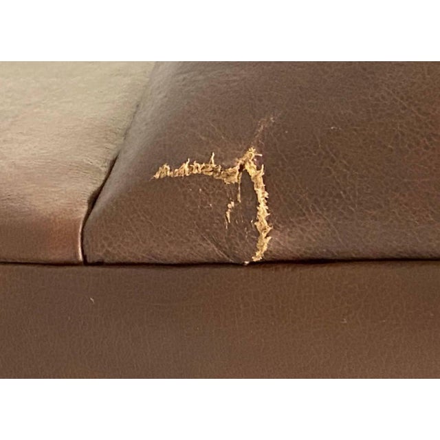 Animal Skin Pair of Mid-Century European Chesterfield-Style Tufted Leather Lounge Chairs, Circa 1960 For Sale - Image 7 of 7
