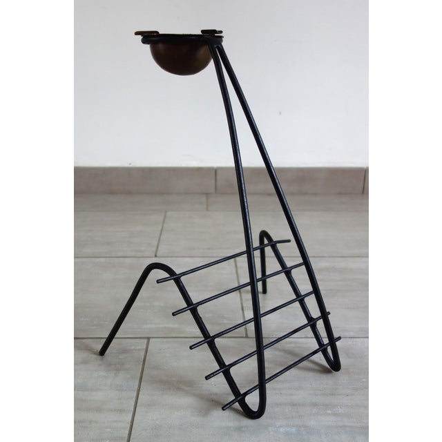 Vintage France Metal and Copper Ashtray, 1950s For Sale - Image 11 of 12