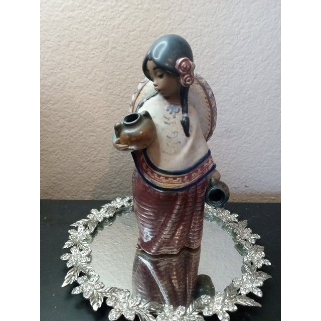 Mediterranean Rare Le Lladro Spain Pepita With Sombrero Figurine For Sale - Image 3 of 7