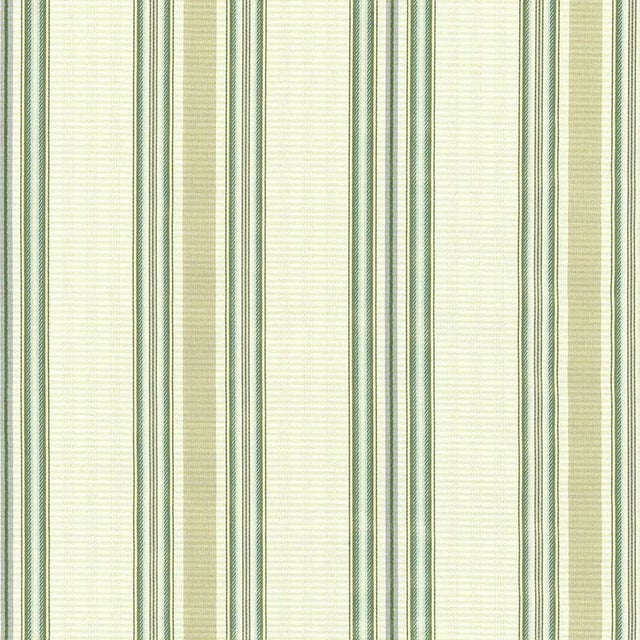 Sample - Schumacher Biella Silk Stripe Fabric in Aqua For Sale