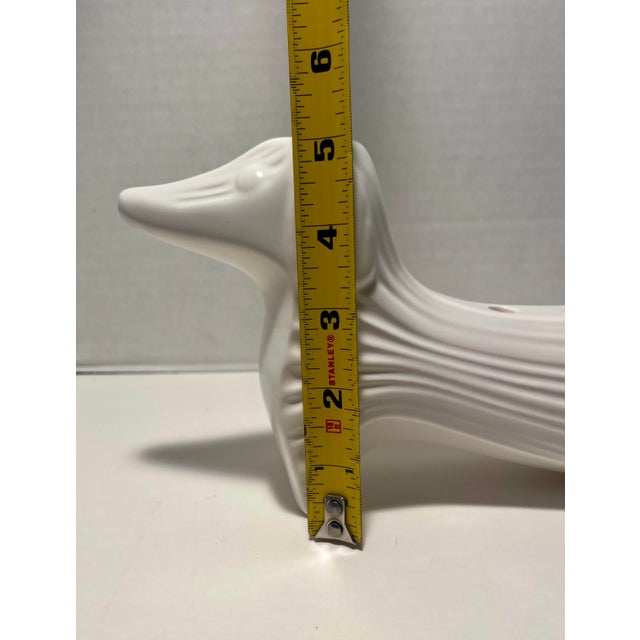 White Rare Discontinued Jonathan Adler Ceramic Dachshund Menorah Stoneware Figurine For Sale - Image 8 of 8