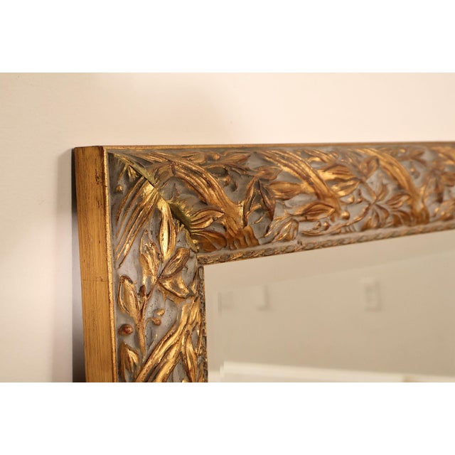 Wood Late 20th Century LaBarge Italian Giltwood Carved Wall Mirror For Sale - Image 7 of 18