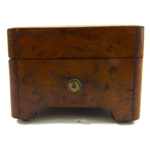 Late 19th Century Antique 19th Century Swiss Cylinder 4 Song Wooden Marquetry Inlay Music Box For Sale - Image 5 of 15