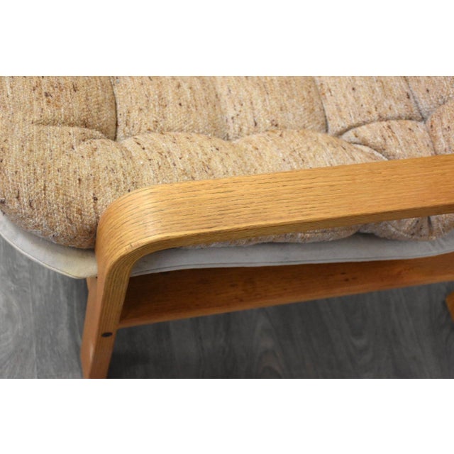 1960s Oak Lounge Chair and Ottoman by Brigger For Sale - Image 9 of 10