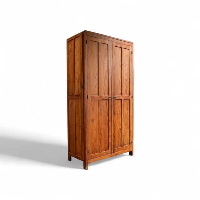 Mid-Century Modern French Reconstruction Oak Wardrobe by René Gabriel, 1945 For Sale - Image 3 of 3