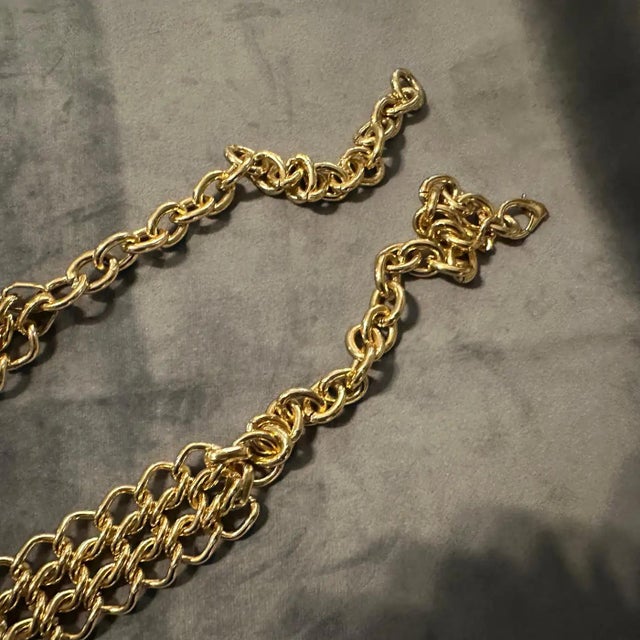 1980s 1980s High Quality Brass and Red, Blue and Green Crystals Italian Belt For Sale - Image 5 of 10