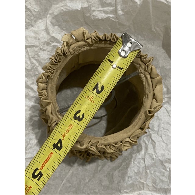 Textile Vintage Shabby Chic Style Ruffled Trim Lamp Shade For Sale - Image 7 of 7