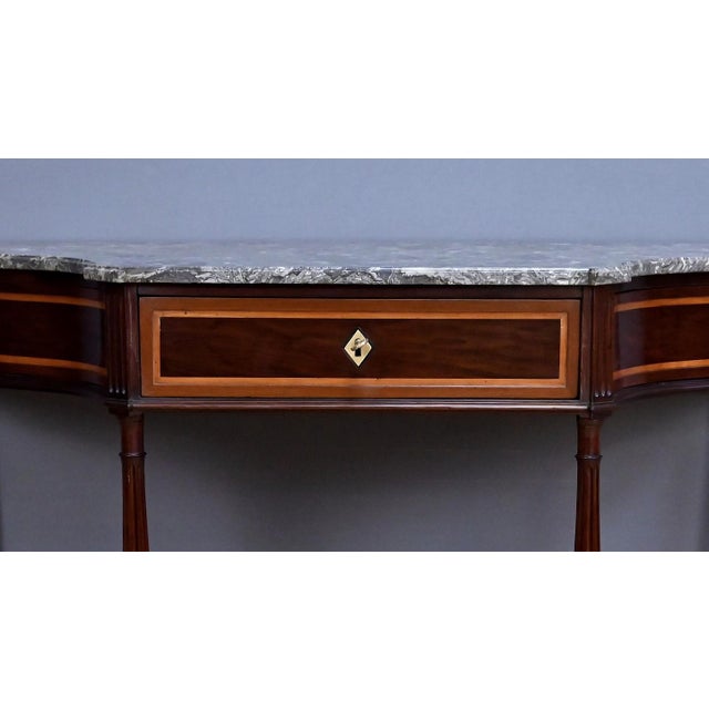 Late 18th Century Louis XVI Mahogany and Marble Console Table For Sale - Image 6 of 18