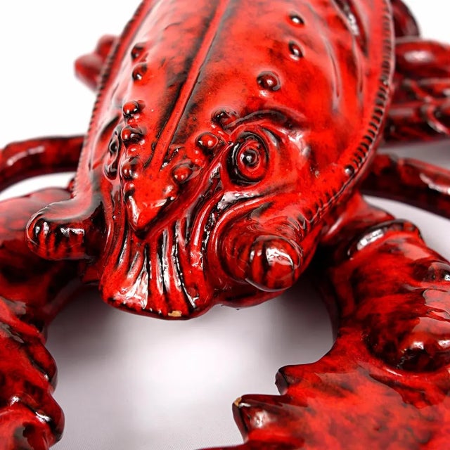 Large Decorative Red Ceramic Lobster, Italy For Sale - Image 11 of 14