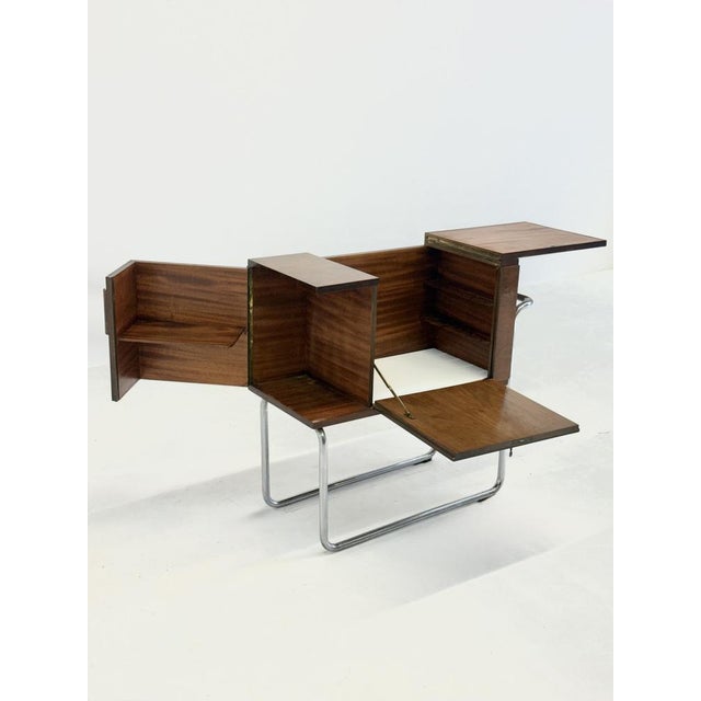 Italian Walnut Bar Cabinet from Cova Milano, 1930s For Sale - Image 9 of 17