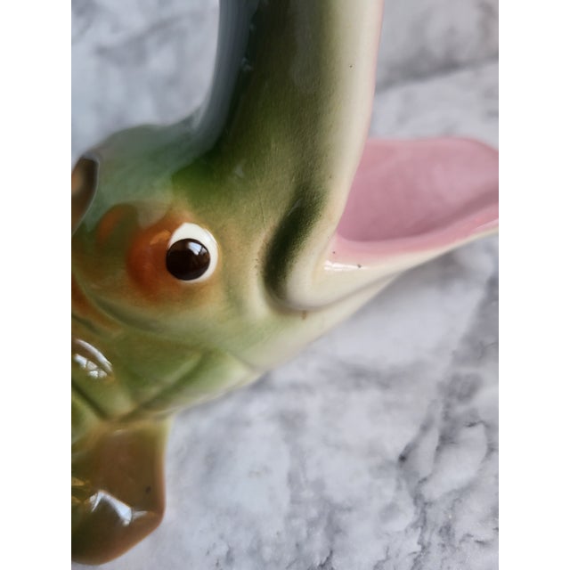 1960s Freeman McFarlin Jardiniere Majolica Pottery Alligator Planter, Attributed For Sale - Image 12 of 14