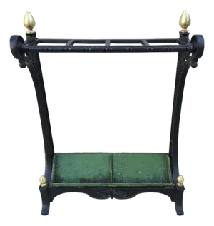 1930s Victorian Cast Iron Umbrella Stand