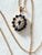Vintage Victorian Revival Sapphire & Diamond Cluster Pendant Necklace With 14k Gold Chain For Sale - Image 10 of 16