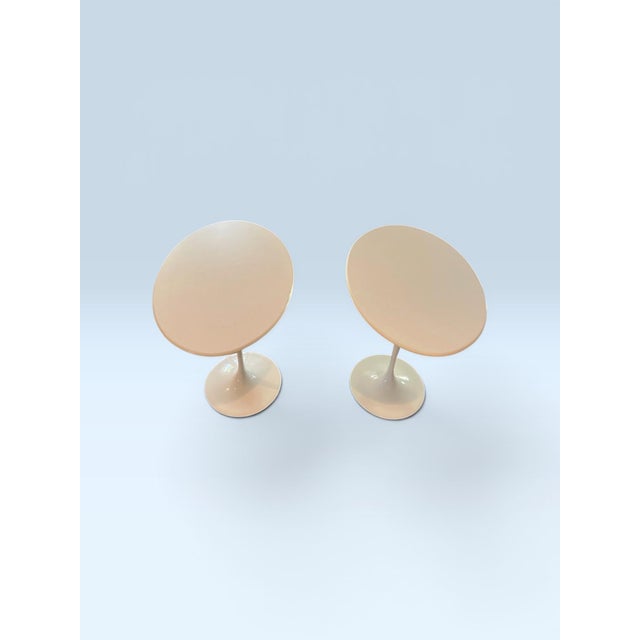 1980s 1980s Pair of Authentic Knoll International Saarinen Oval Tulip Side Tables For Sale - Image 5 of 12