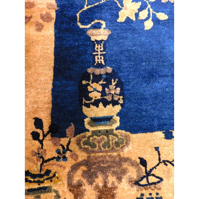 Handmade Antique Chinese Woolen Rug. 4'1"x 6'5" For Sale - Image 16 of 18