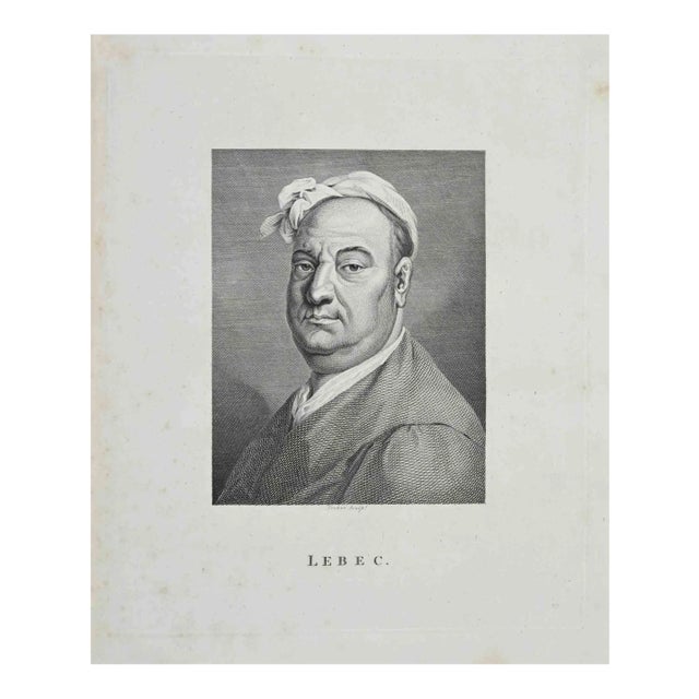Thomas Holloway, Portrait of Lebec, Etching, 1810 For Sale