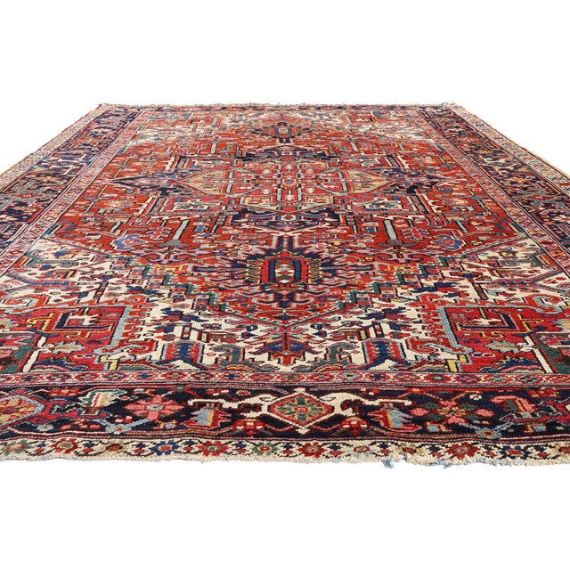 Modern Late 19th Century Persian Heriz Rug, 08'04 X 11'01 For Sale - Image 3 of 10