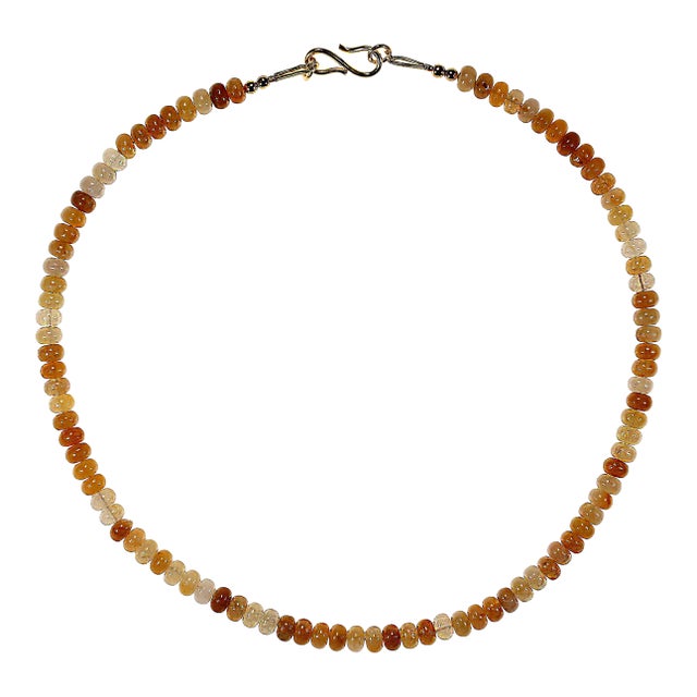 Ajd 17 Inch Natural Yellow/Gold Aventurine 6mm Rondelle Necklace, Great Gift For Sale