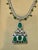 25 Ct Natural Carved Emerald & 10 Ct Diamond Art Deco Style 18 KW Gold Necklace For Sale - Image 4 of 18