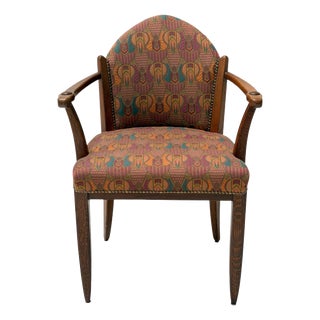 Art Deco Oak Armchair by Paul Bromberg, 1920s For Sale