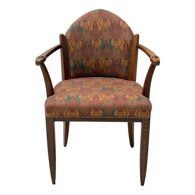 Art Deco Oak Armchair by Paul Bromberg, 1920s For Sale