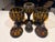 Vintage Baroque Brass Caged Amber Blown Bubble Glass & Dome Lidded Apothecary Jar For Sale - Image 10 of 11