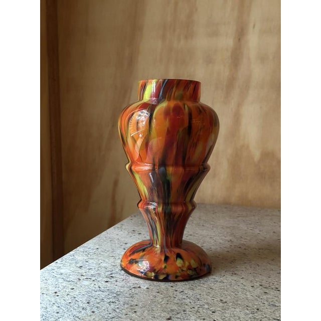 Antique Bohemian Baluster Vase from Kralik, 1920s For Sale - Image 4 of 12