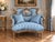 1920s 1920 French Artisan Louis XVI Gold Beech Velvet Settee For Sale - Image 5 of 11