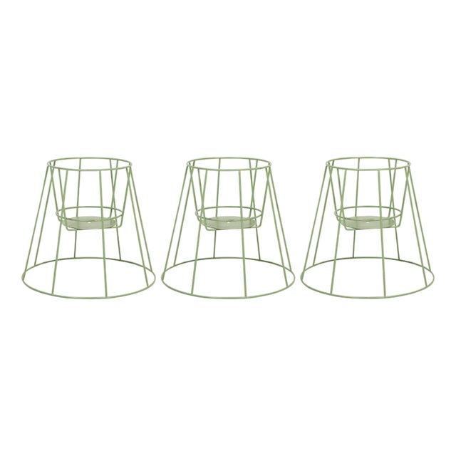Small Sea Green Cibele Plant Stands by OK Design, Set of 3 For Sale