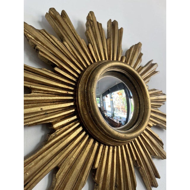 Mid-Century Sunburst Convex Mirror, 1960s For Sale - Image 9 of 10