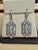 Vintage 3 Ct Round & Princess Shape Diamond Hanging Earring in Platinum For Sale - Image 11 of 18