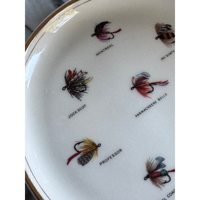Beige LastCHANCE!Vintage Fly Fishing Motif Wall Plate For Sale - Image 8 of 15