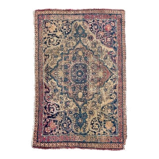 Collectable Antique Kerman Mat Rug 2 x 3 For Sale