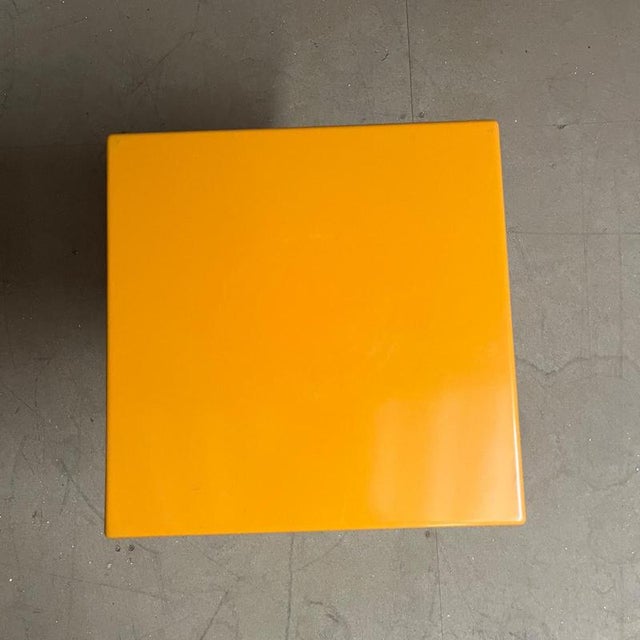 Vintage Orange Prism Table For Sale - Image 3 of 9