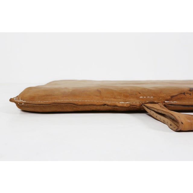 Vintage Industrial Gym Mat in Thick Cow Leather, Belgium, 1930s For Sale - Image 4 of 10