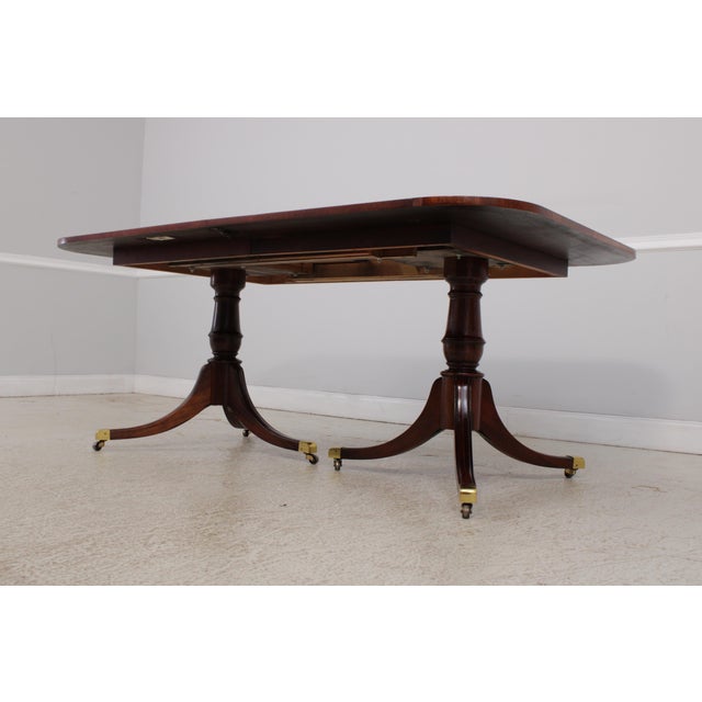 Drexel Regency Style Mahogany Dining Table For Sale - Image 9 of 18