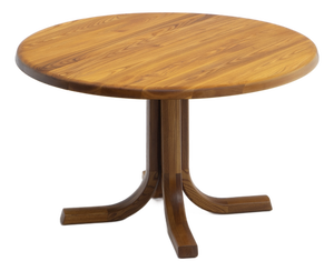 Round Dining Table in Elm from Ebénisterie Seltz, 1980s