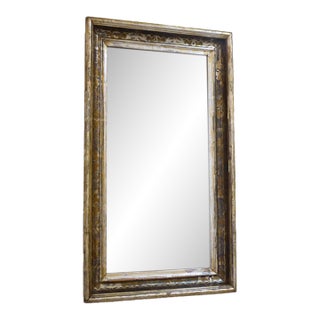 Antique Silverleaf Stenciled Mirror For Sale