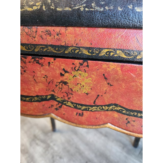 Late 20th Century Louis XV Leather Wrapped Ladies Desk by Theodore Alexander For Sale - Image 13 of 15