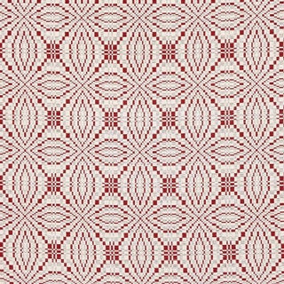Schumacher Francestown Coverlet Fabric in Crimson For Sale