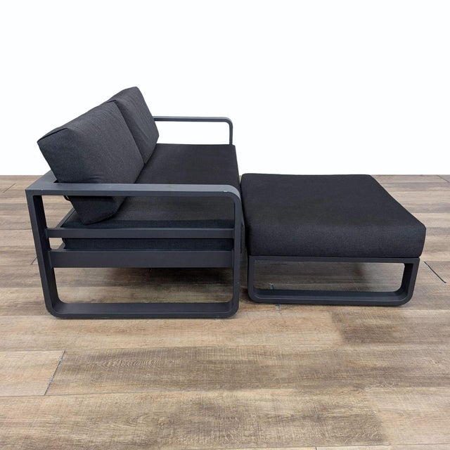 2000 - 2009 Jardin De Ville Outfit Outdoor Sofa With Footstool For Sale - Image 5 of 12